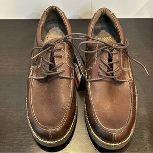 Denver Hayes Quad Comfort Tarantula Anti-Slip Lace Up Leather Loafers Brown